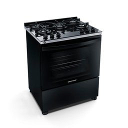 Fogão Brastemp 5 Bocas Mesa de Vidro e Turbo Chama Preto Bfs5vce - Bivolt - 2