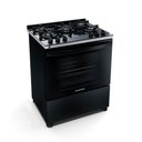 Ver imagem 2 de Fogão Brastemp 5 Bocas Mesa de Vidro e Turbo Chama Preto Bfs5vce - Bivolt