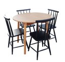 Ver imagem 4 de Jogo de Jantar Colonial Brisa Mesa 90 Cm Mel + 04 Cadeiras Preta Rustico