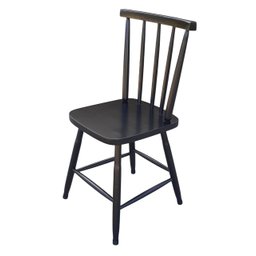 Jogo de Jantar Colonial Brisa Mesa 90 Cm Mel + 04 Cadeiras Preta Rustico - 1