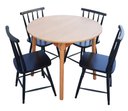 Ver imagem 6 de Jogo de Jantar Colonial Brisa Mesa 90 Cm Mel + 04 Cadeiras Preta Rustico