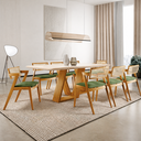 Ver imagem 5 de Sala de Jantar Maciça 8 Cadeiras 2,00m Linho-oslo -imperial
