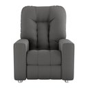 Ver imagem 3 de Poltrona do Papai Bean 82cm Reclinável Manual Suede Cinza - Sallar Home
