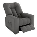 Ver imagem 1 de Poltrona do Papai Bean 82cm Reclinável Manual Suede Cinza - Sallar Home