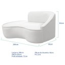 Ver imagem 5 de Kit Divã Recamier Orgânico Marrocos 200cm Lado Esquerdo e 2 Poltronas Amore Bouclé