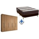 Ver imagem 1 de Cama Box Casal + Colchão Light Ortobom + Guarda Roupa Master Vip 8.4 Atacama