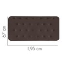 Ver imagem 2 de Painel Estofado Luxo Capitonê Brenda 195cm King Size para Cama Box Corino Marrom - Gat Magazine