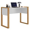 Ver imagem 1 de Mesa Office 5030 Freijó Toq Branco Acetinado - Qmovi