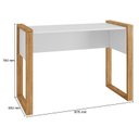 Ver imagem 3 de Mesa Office 5030 Freijó Toq Branco Acetinado - Qmovi