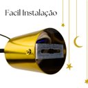Ver imagem 2 de Arandela Lua Minguante 3k 4k 6k Cristal+metal Dourado Bivolt