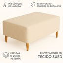 Ver imagem 3 de Kit 2 Puffs Bela Manu Decor Madri Sued Bege com Pés Palito
