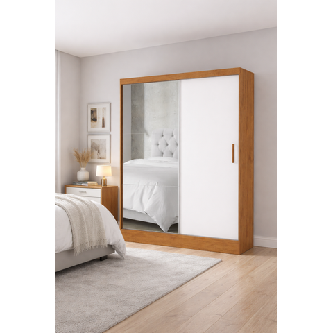 Guarda Roupa com Espelho e 2 Portas Sapphire -grand Line