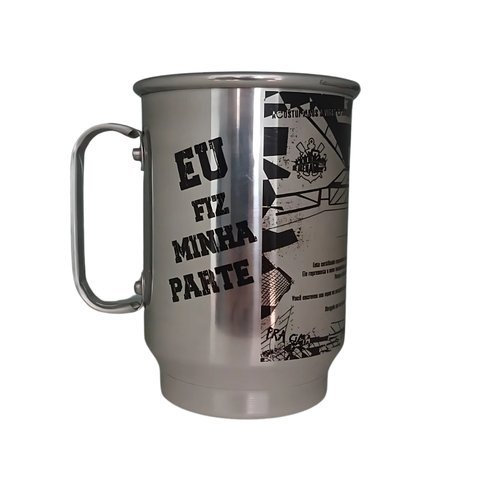 Caneca de Chopp Aluminio Lembrança Meu Certificado Arena + Chaveiro