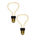 Ver imagem 1 de Kit 2 Lâmpada Arco Simples Poptem Filamento de Led Bivolt 4w Decorativa
