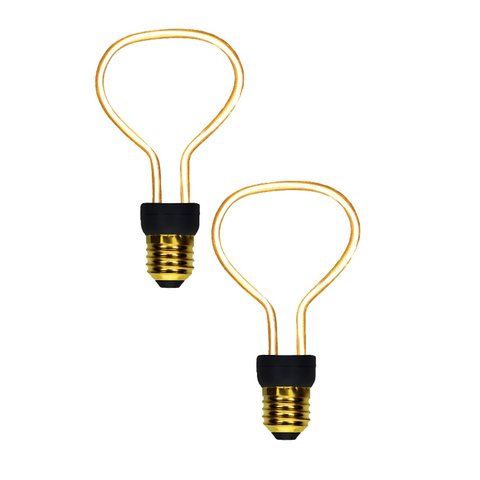 Kit 2 Lâmpada Arco Simples Poptem Filamento de Led Bivolt 4w Decorativa