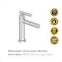 Ver imagem 2 de Misturador Monocomando Bica Baixa Beta 2875.c109 Cromado Deca