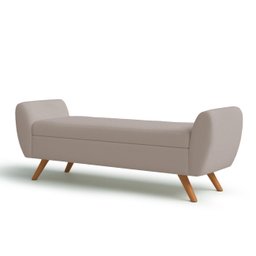Recamier Bau Italia 1,40m Suede Bege - Inova Decor Inova Decorações - 3