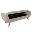 Ver imagem 1 de Recamier Bau Italia 1,40m Suede Bege - Inova Decor Inova Decorações