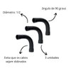 Kit 3 Unidades Curva 90° com Luva Conduite Eletrotuto 1-2 Preto - 6