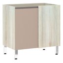 Ver imagem 1 de Balcão de Cozinha sem Tampo Canto Reto Luciane 80cm 1 Porta Luci Luciane Móveis