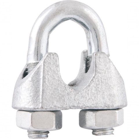 Clips P/ Cabo Aço 1/2" Leve Galv C/ 2 Pç Cart