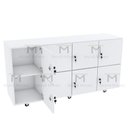 Ver imagem 3 de ARMÁRIO ESCANINHO GUARDA VOLUMES 8 PORTAS COM RODÍZIO M437.B MUNDI MOVEIS