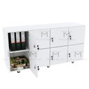 Ver imagem 2 de ARMÁRIO ESCANINHO GUARDA VOLUMES 8 PORTAS COM RODÍZIO M437.B MUNDI MOVEIS