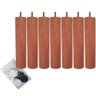 Kit 7 Pe para Cama Box Casal Pés de Madeira 20cm Pé Palito Pés para Móveis Mel - 1