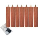 Ver imagem 1 de Kit 7 Pe para Cama Box Casal Pés de Madeira 20cm Pé Palito Pés para Móveis Mel