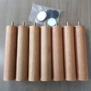 Ver imagem 2 de Kit 7 Pe para Cama Box Casal Pés de Madeira 20cm Pé Palito Pés para Móveis Mel
