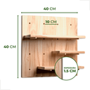 Ver imagem 2 de Quadro Criativo Pegboard Madeira Prateleira Organizadora Painel Multifuncional Madeira Decoração