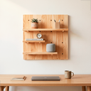 Ver imagem 1 de Quadro Criativo Pegboard Madeira Prateleira Organizadora Painel Multifuncional Madeira Decoração