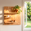 Ver imagem 5 de Quadro Criativo Pegboard Madeira Prateleira Organizadora Painel Multifuncional Madeira Decoração