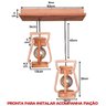 Luminária Lustre Pendente 2 Lampião 110/220 V - 2