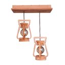 Ver imagem 1 de Luminária Lustre Pendente 2 Lampião 110/220 V