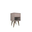 Ver imagem 4 de Mesa de Cabeceira Mdf Pés Palitos com 1 Gaveta e 1 Nicho Plancasa:sal Rosa