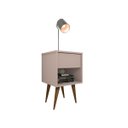 Ver imagem 6 de Mesa de Cabeceira Mdf Pés Palitos com 1 Gaveta e 1 Nicho Plancasa:sal Rosa