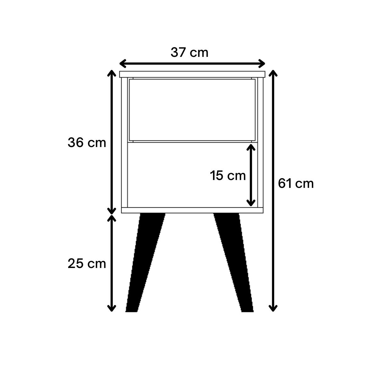 Mesa de Cabeceira Mdf Pés Palitos com 1 Gaveta e 1 Nicho Plancasa:sal Rosa - 7