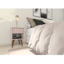 Ver imagem 3 de Mesa de Cabeceira Mdf Pés Palitos com 1 Gaveta e 1 Nicho Plancasa:sal Rosa