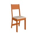 Ver imagem 4 de Conjunto Mesa de Jantar Alice Sofia Redonda 4 Cadeiras Freijó Offwhite Linho - Indekes