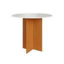 Ver imagem 3 de Conjunto Mesa de Jantar Alice Sofia Redonda 4 Cadeiras Freijó Offwhite Linho - Indekes