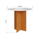 Ver imagem 5 de Conjunto Mesa de Jantar Alice Sofia Redonda 4 Cadeiras Freijó Offwhite Linho - Indekes