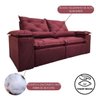 Sofá Reclinável Retrátil Confortavel Macio Athenas 2,00m Cor:vinho - 4