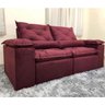 Sofá Reclinável Retrátil Confortavel Macio Athenas 2,00m Cor:vinho - 1