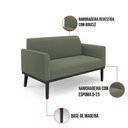 Ver imagem 3 de Namoradeira e 2 Poltronas Base Madeira Preto Marisa Bouclê Pistache D03 - D’Rossi