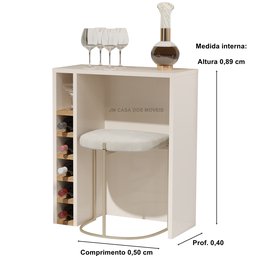 Adega Planejada Carvalho 4008 cor Off white / nature - Comprar moveis em casa - 4