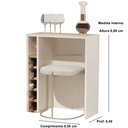 Ver imagem 4 de Adega Planejada Carvalho 4008 cor Off white / nature - Comprar moveis em casa