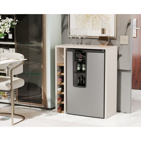 Adega Planejada Carvalho 4008 cor Off white / nature - Comprar moveis em casa