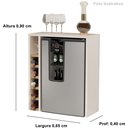 Ver imagem 3 de Adega Planejada Carvalho 4008 cor Off white / nature - Comprar moveis em casa