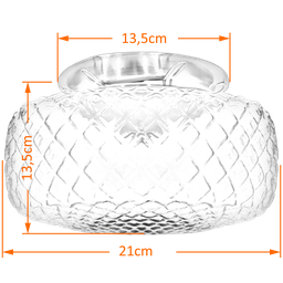 Plafon Colonial Aluminio Branco Drops Bico de Jaca Transp - 2